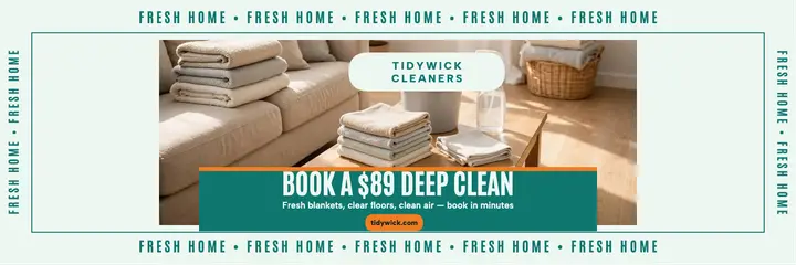 Tidywick Cleaners booking header template