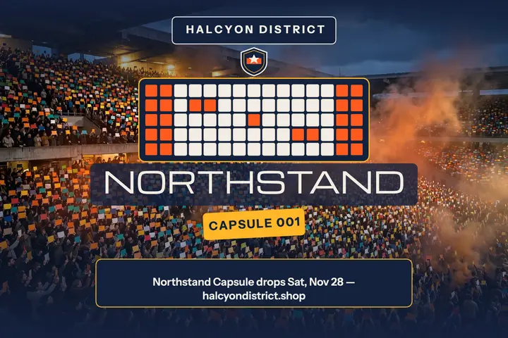 Halcyon District Northstand drop postcard template