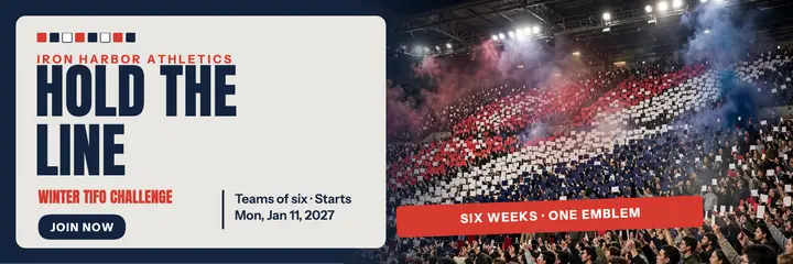 Iron Harbor gym challenge tifo header: gym challenge header template