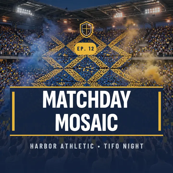 Matchday Mosaic tifo night podcast cover template