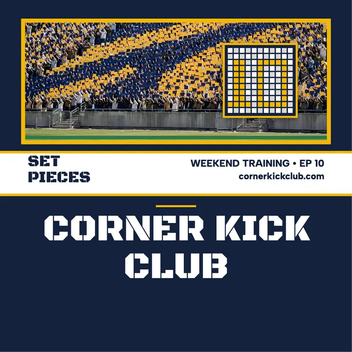 Corner Kick Club set pieces podcast cover template