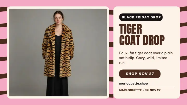 Marloquette tiger coat drop thumbnail template