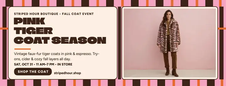 Striped Hour pink tiger coat cover template