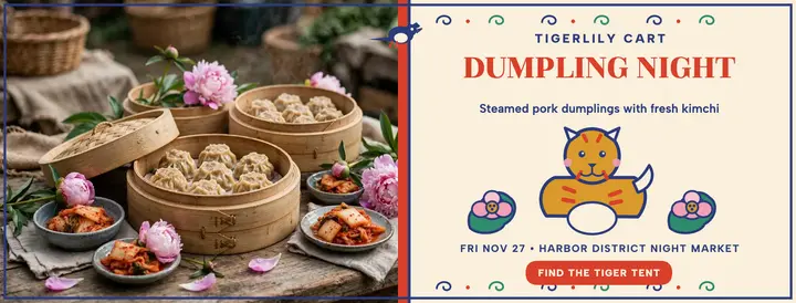 Tigerlily Dumpling Cart night market cover template