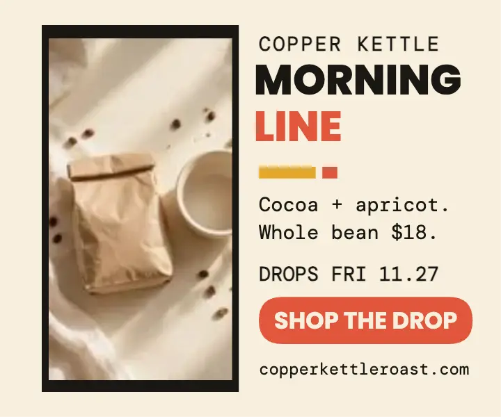 Morning Line coffee drop ad template