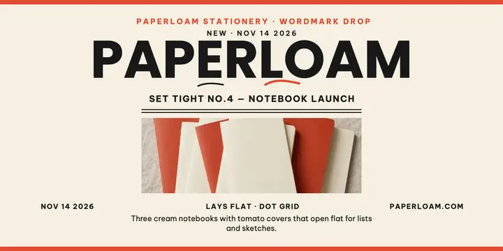 Paperloam Set Tight notebook launch post template