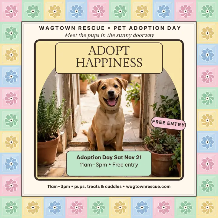 Wagtown puppy adoption doorway tile post template
