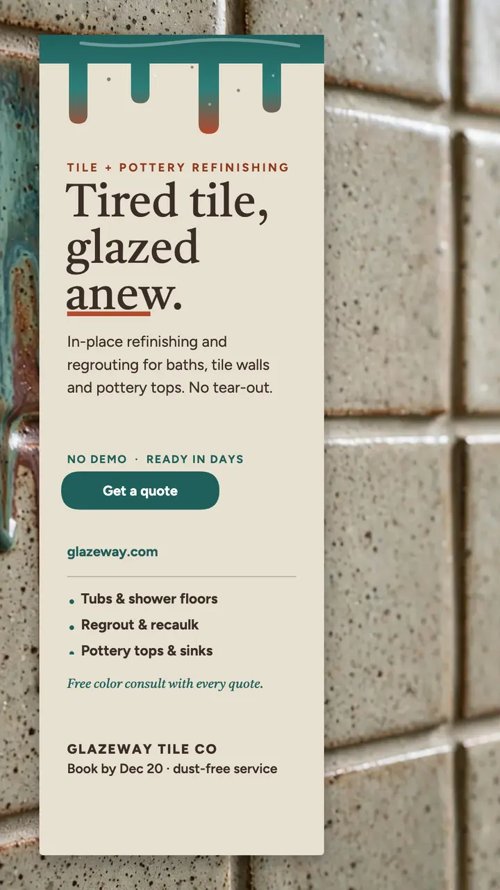 Glazeway Tile refinish story template