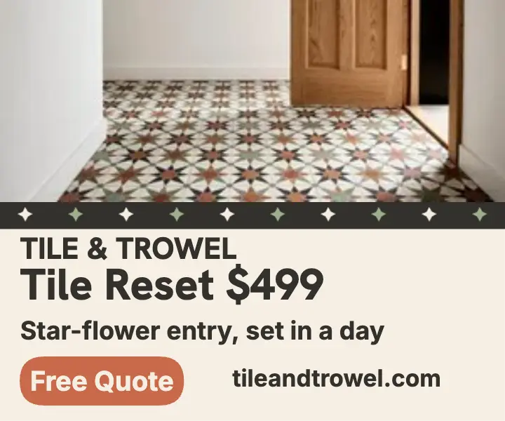 Tile Reset star entry installer ad: tile installer ad template