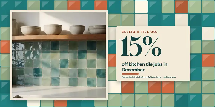 Zelligia Tile Co backsplash promo template