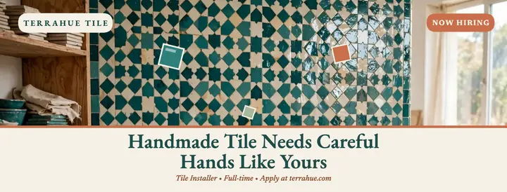 Terrahue Tile installers hiring cover: tile hiring cover template