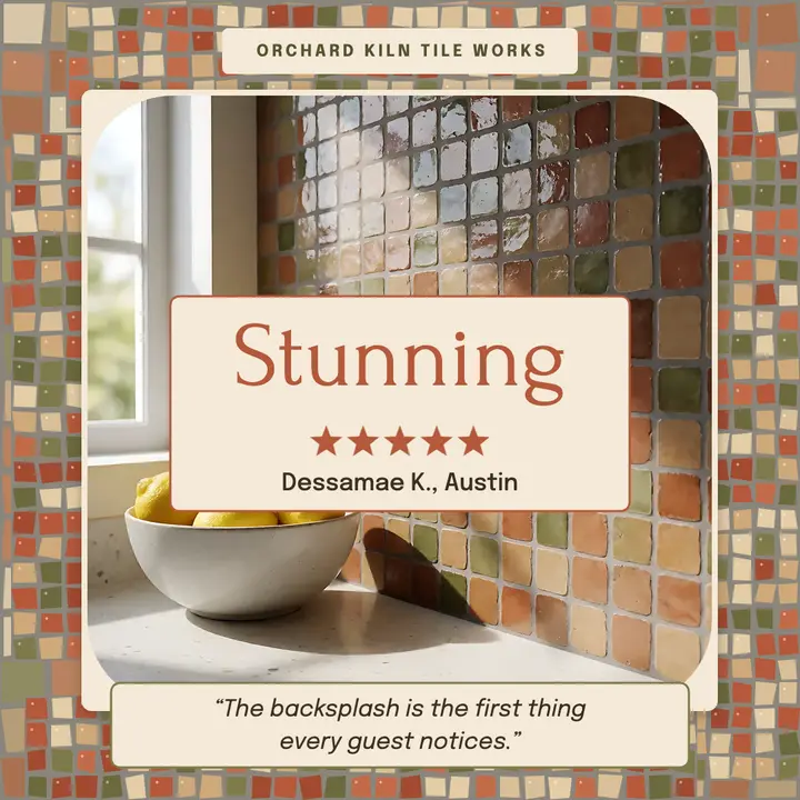 Orchard Kiln Tile Works review, mosaic tessera template