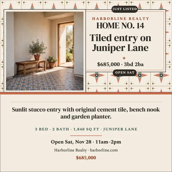 Juniper Lane tiled entry home listing template