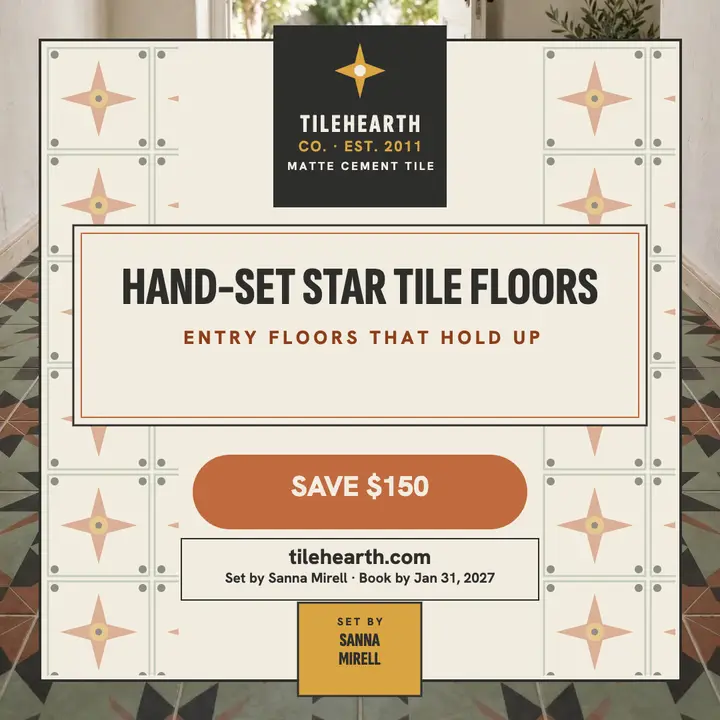 Tilehearth star tile floor post template