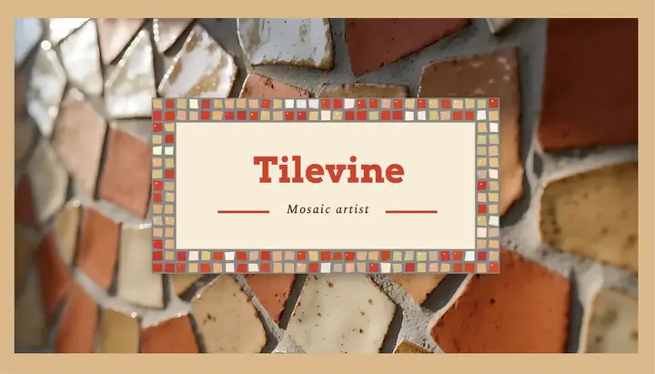 Tilevine mosaic artist business card template
