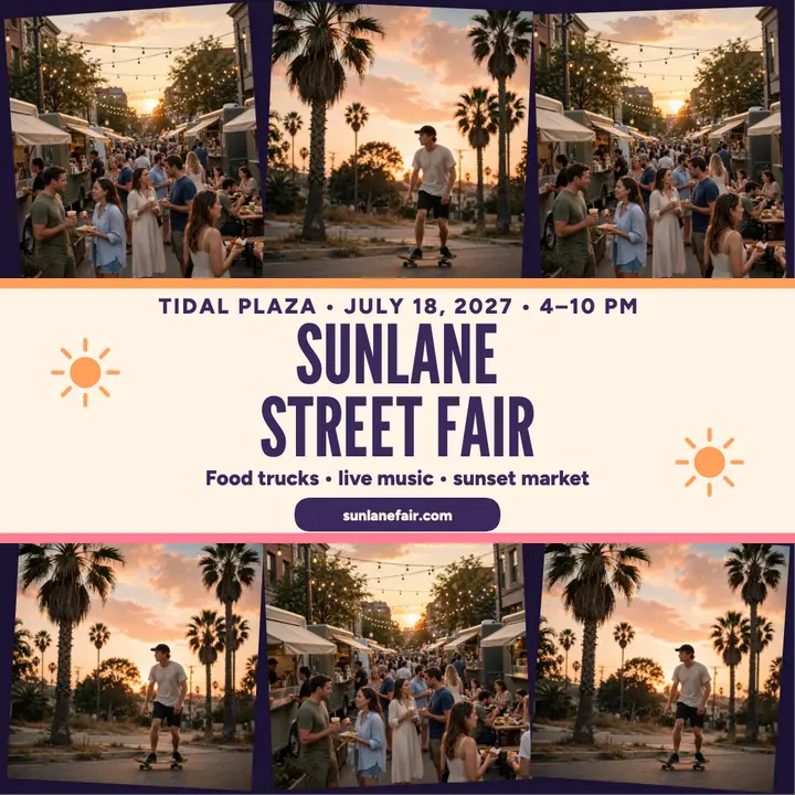 Sunlane Street Fair tilted collage post template