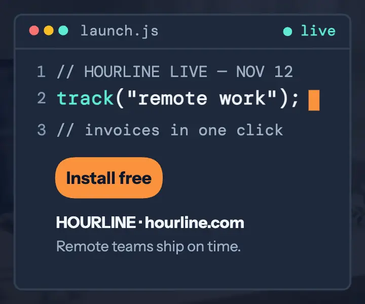 Hourline remote time launch ad template