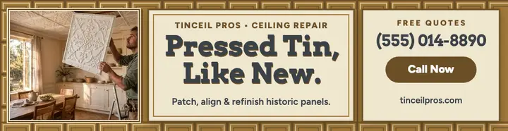 Tinceil Pros tin ceiling billboard template