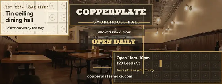 Copperplate Smokehouse tin hall cover template