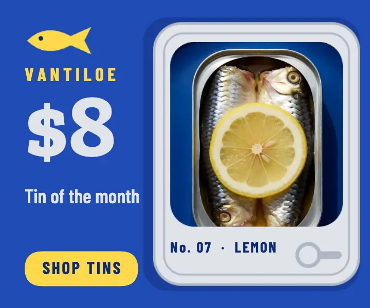 Vantiloe tin of the month ad template