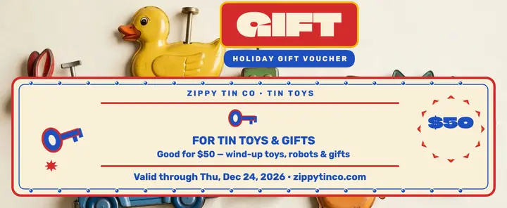 Zippy Tin Co holiday toy gift voucher template