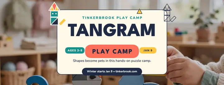 Tinkerbrook tangram puzzle camp cover template