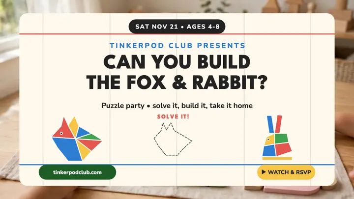 Tinkerpod puzzle party thumbnail template