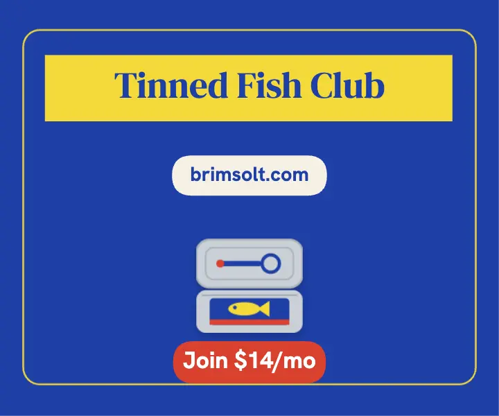 Brimsolt tinned fish club subscription ad template