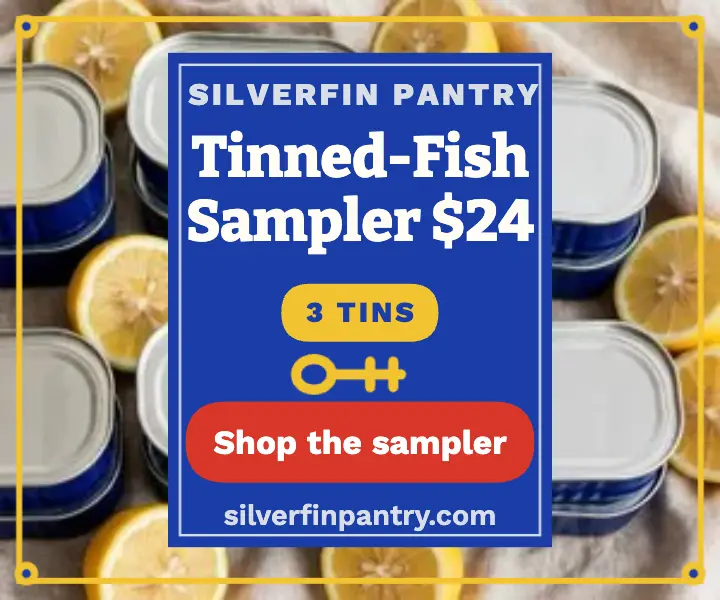 Silverfin Pantry sampler rectangle ad template
