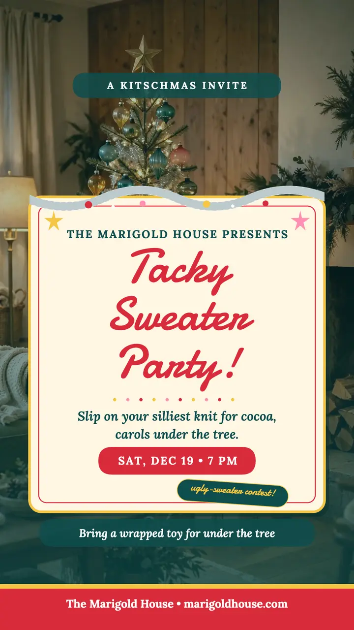 Marigold tacky sweater party story template