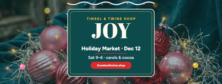 Tinsel and Twine retro joy cover template