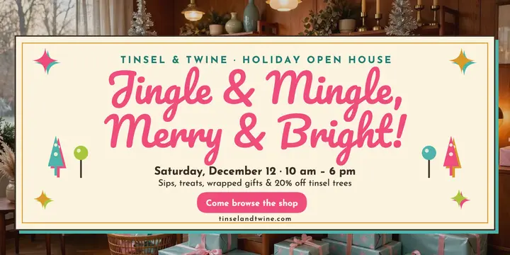 Tinsel and Twine holiday open house post template