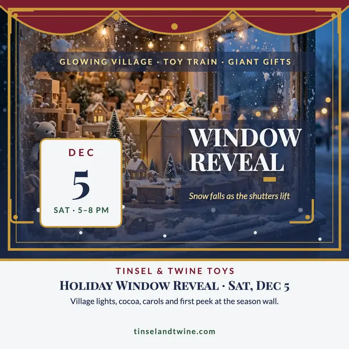 Tinsel and Twine holiday window reveal post template
