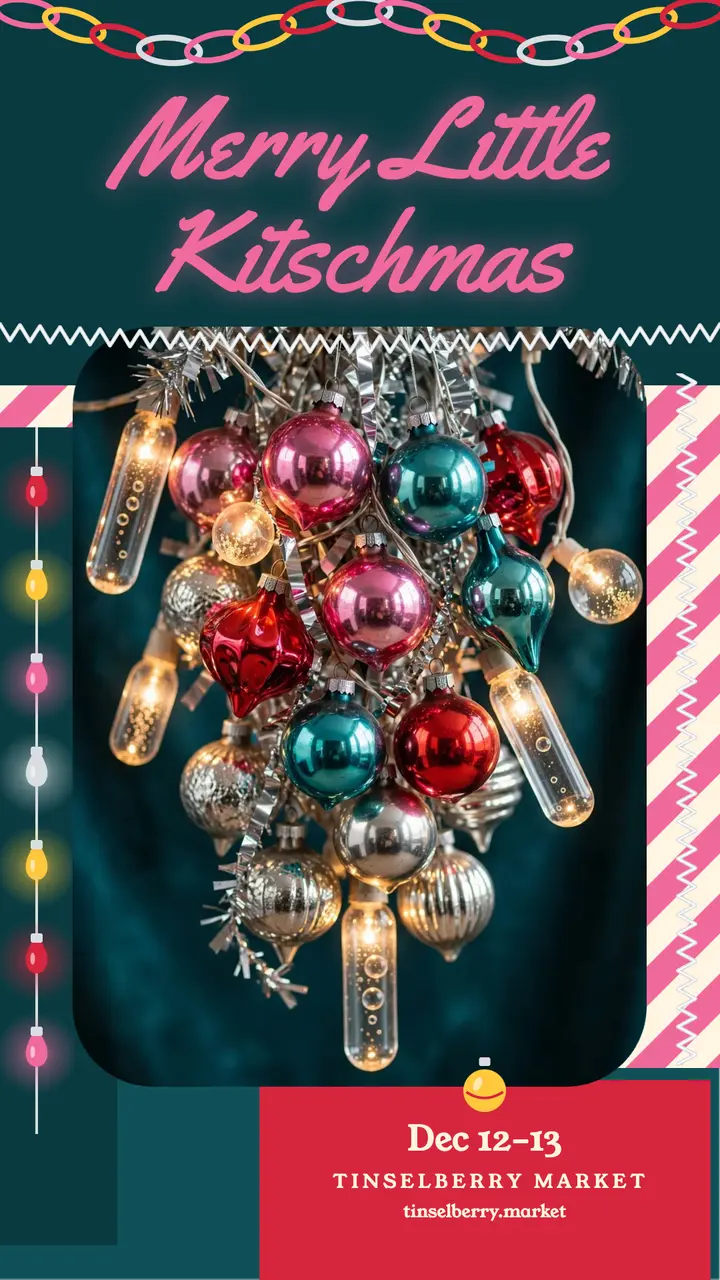 Tinselberry Market kitschmas craft market story template