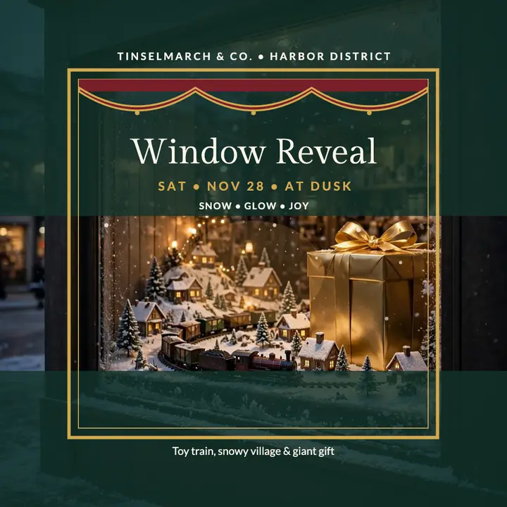 Tinselmarch window reveal post template