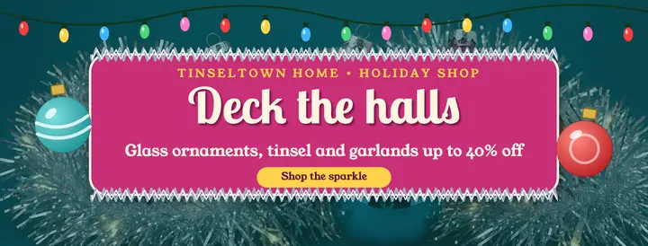 Tinseltown kitschmas ornament sale cover template