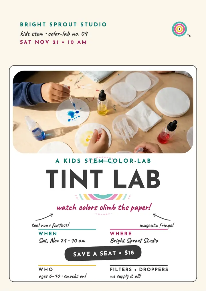 Tint Lab kids color flyer template
