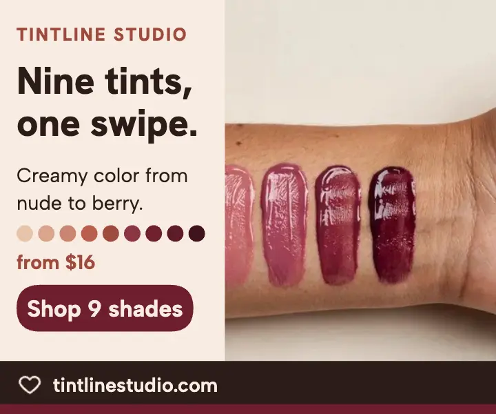 Tintline lip tint shade row ad template