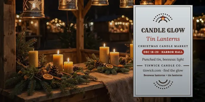 Tinwick Christmas candle market post template