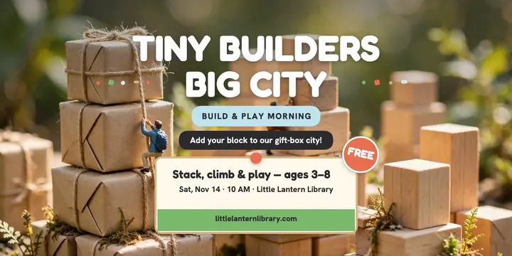Tiny box city library build and play post: library build and play post template