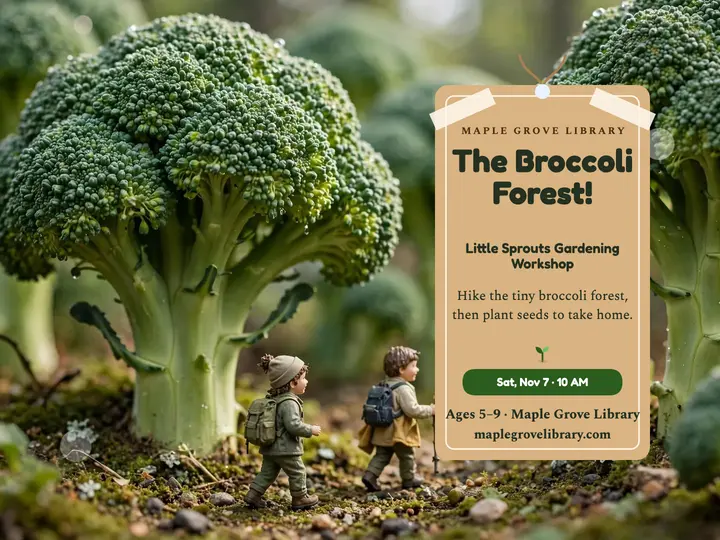 Little Sprouts broccoli forest workshop slide template