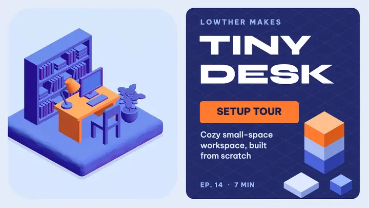 Tiny desk setup thumbnail template