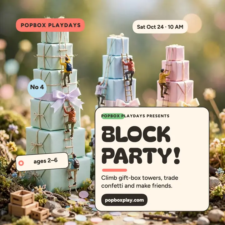 Popbox Playdays block party post template
