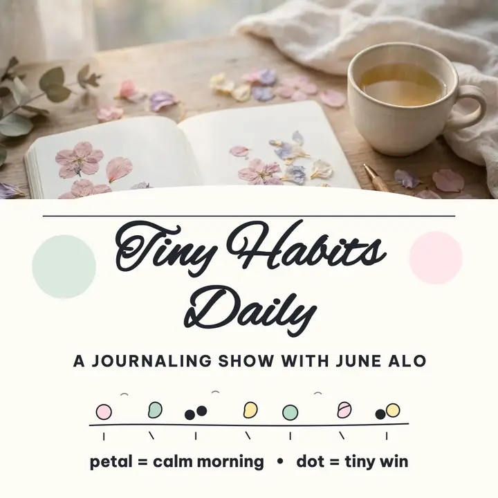 Tiny Habits Daily journaling podcast cover template