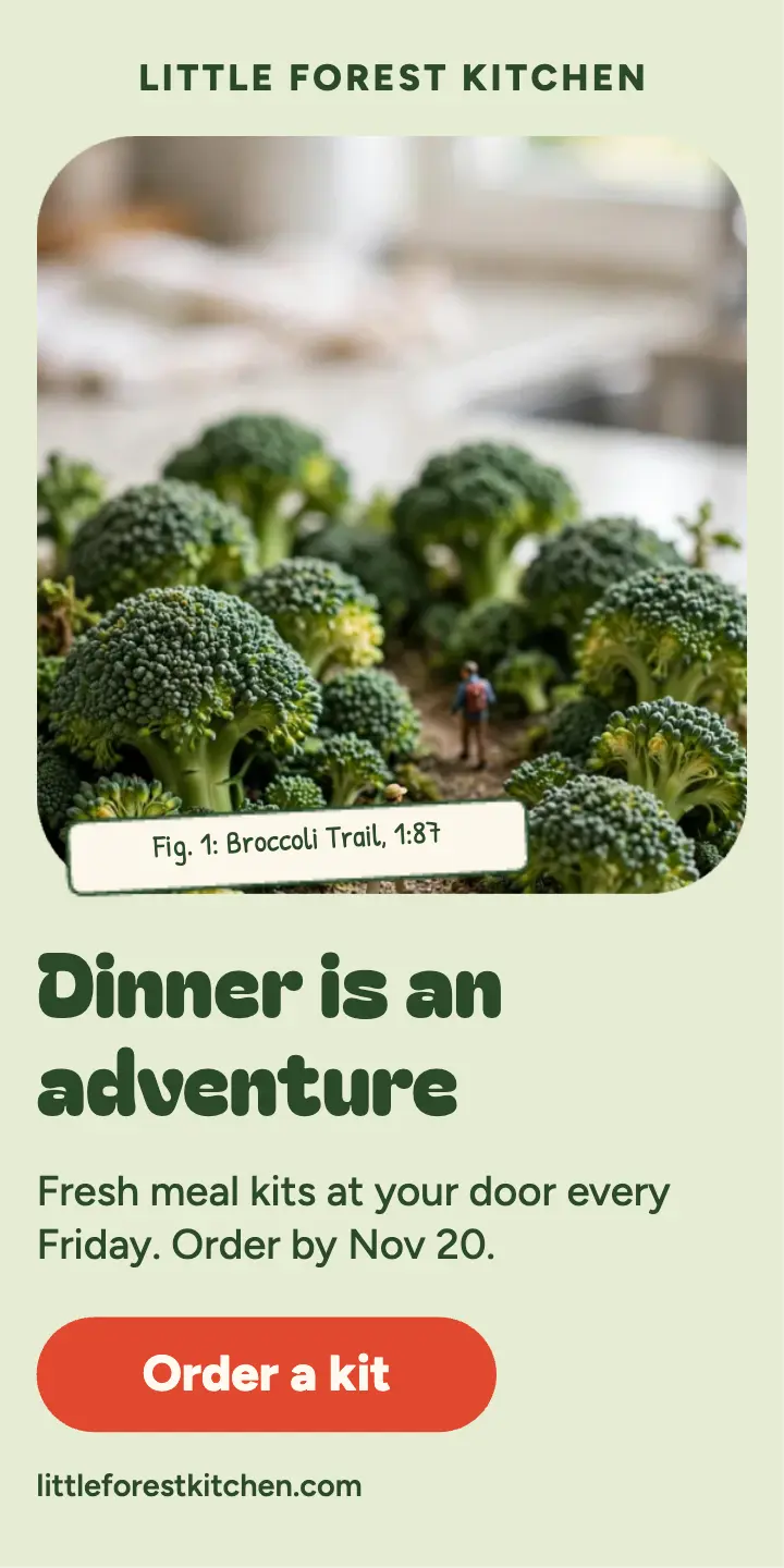 Little Forest Kitchen meal kit ad template