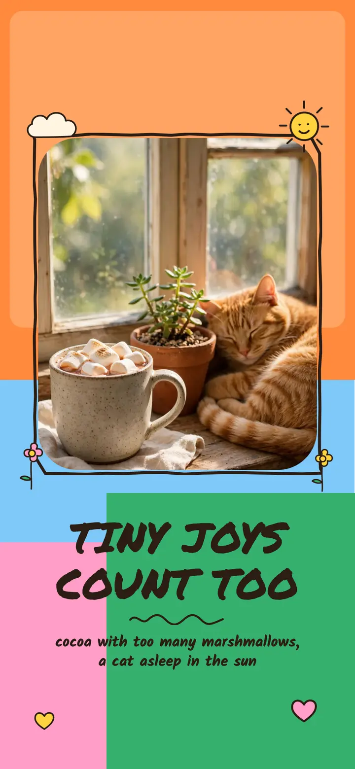 Tiny joys count too wallpaper template