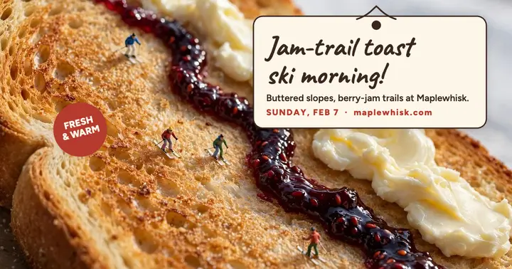 Maplewhisk toast ski brunch post template
