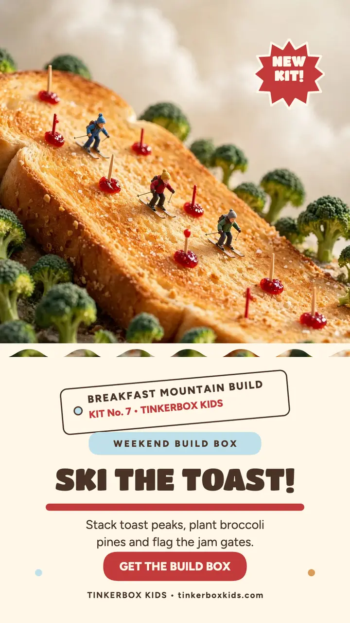 Tinkerbox Kids toast ski story template