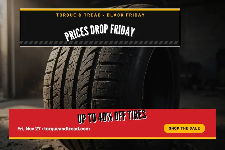 Torque and Tread Black Friday postcard template