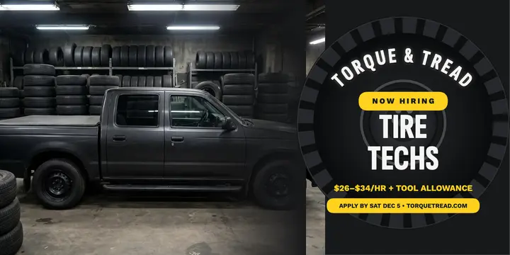 Torquetread tire techs hiring post template